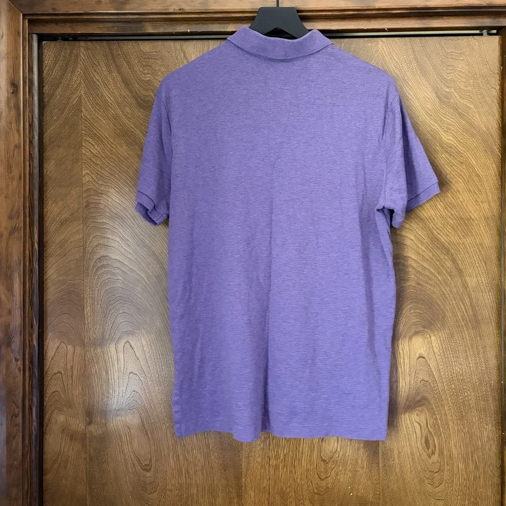 Polo Ralph Lauren Large Men's Purple Short Sleeve Shirt Red Pony Cotton Preppy